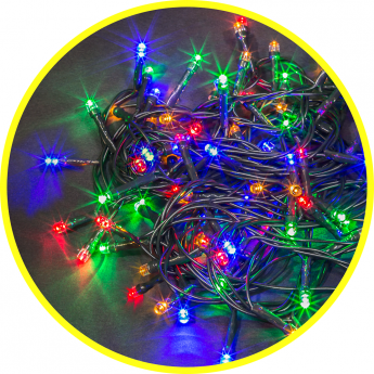 Гирлянда новогодняя светодиодная NAVIGATOR NGF-S01-100RGBY-5-6.5m-230-C8-G-IP20