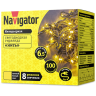 Гирлянда новогодняя светодиодная NAVIGATOR NGF-S01-100WW-5-6.5m-230-C8-G-IP20 61804 NGF-S01