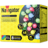 Гирлянда новогодняя светодиодная NAVIGATOR NGF-B01-48RGBWW-8-5.3m-230-C8-BL-IP20 61834 NGF-B01