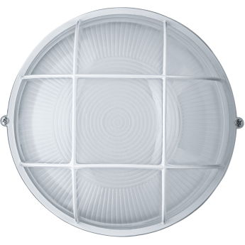 Влагозащищенный светильник NAVIGATOR 94 807 NBL-R2-100-E27/WH НПБ 1102 белый круг с решеткой 100Вт IP54