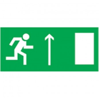Аварийные наклейки NAVIGATOR серии NL "Направление к эвакуационному выходу вверх" NL-100x200W-E11