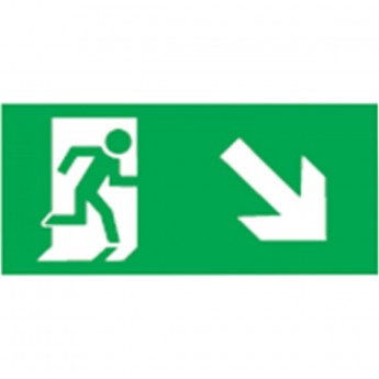 Аварийная наклейка NAVIGATOR серии NL-310H90NEF07-E36 "Направление к эвакуационному выходу направо вниз"