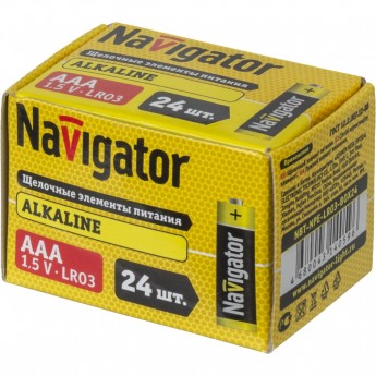 Батарейки NAVIGATOR серии NBT-NPE-LR03-BOX24 щелочные