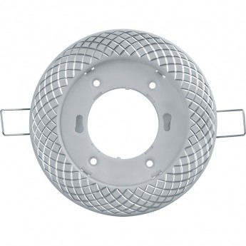 Встраиваемый декоративный поворотный светильник NAVIGATOR серия NGX-R11-001-GX53 сетка белый серебро