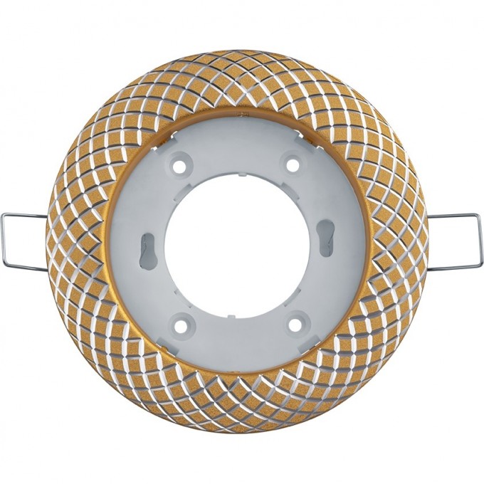 Встраиваемый декоративный поворотный светильник NAVIGATOR серия сетка матовое золото серебро NGX-R11-002-GX53