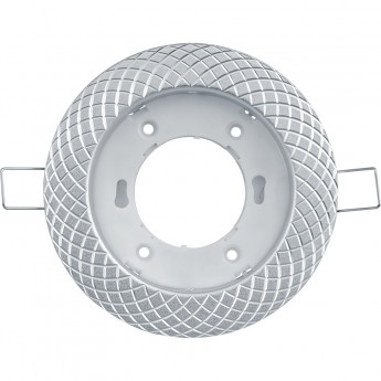 Встраиваемый декоративный поворотный светильник NAVIGATOR серия NGX-R11-003-GX53 сетка матовый хром серебро