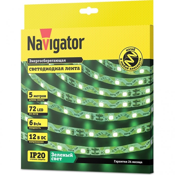 Лента NAVIGATOR серии NLS-2835GST72-6-IP20-12V