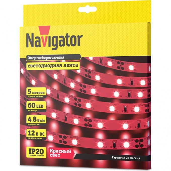 Светодиодная лента NAVIGATOR серии NLS-3528R60-4.8-IP20-12V R5