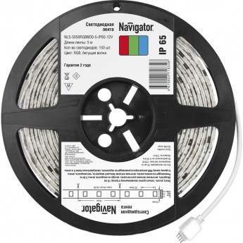 Светодиодная лента NAVIGATOR серии NLS-5050RGBM30-5-IP65-12V «Бегущая волна»