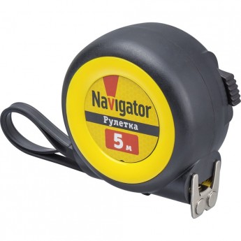 Рулетка с автостопом и ударопрочным корпусом NAVIGATOR серии NMT-RU01-A-5-19