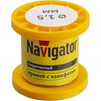 Припой с канифолью NAVIGATOR NEM-Pos02-63K-1.5-K50 (POS-63, KATYSHKA, 1.5 MM, 50 GR)